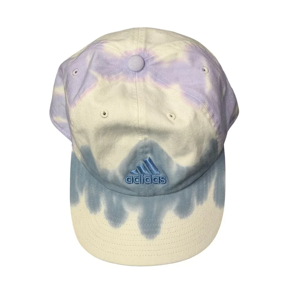 ADIDAS Hat Cap Strapback‎ White Blue Purple Adjustable Adult Embroidered Workout